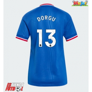Manchester United Patrick Dorgu #13 Segunda Equipación Mujer 2026-27 Manga Corta